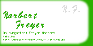 norbert freyer business card